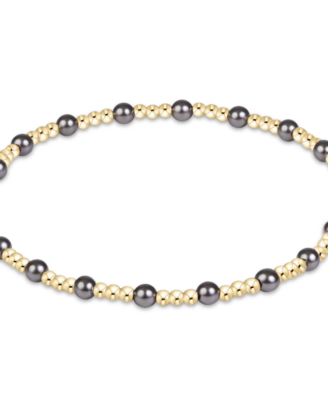 Enewton Sincerity 3mm Bracelet Dark Grey Pearl Bracelets in at Wrapsody