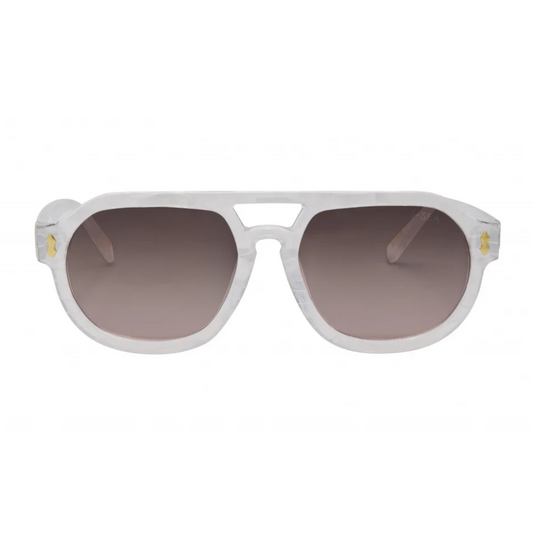Sunglasses Ziggy White Pearl Sunglasses in  at Wrapsody