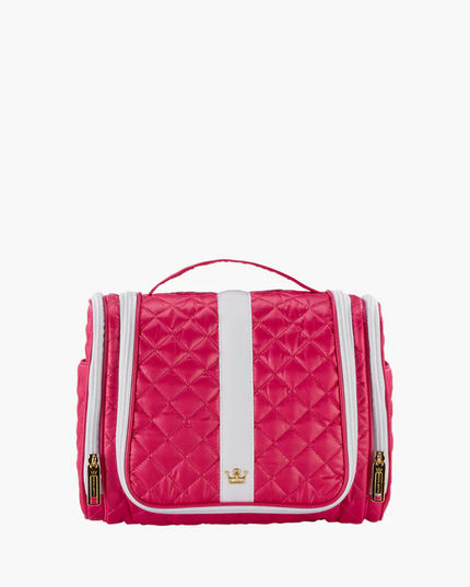 Oliver Thomas Hanging Travel Organizer Bright Rose Pink/White Stripe