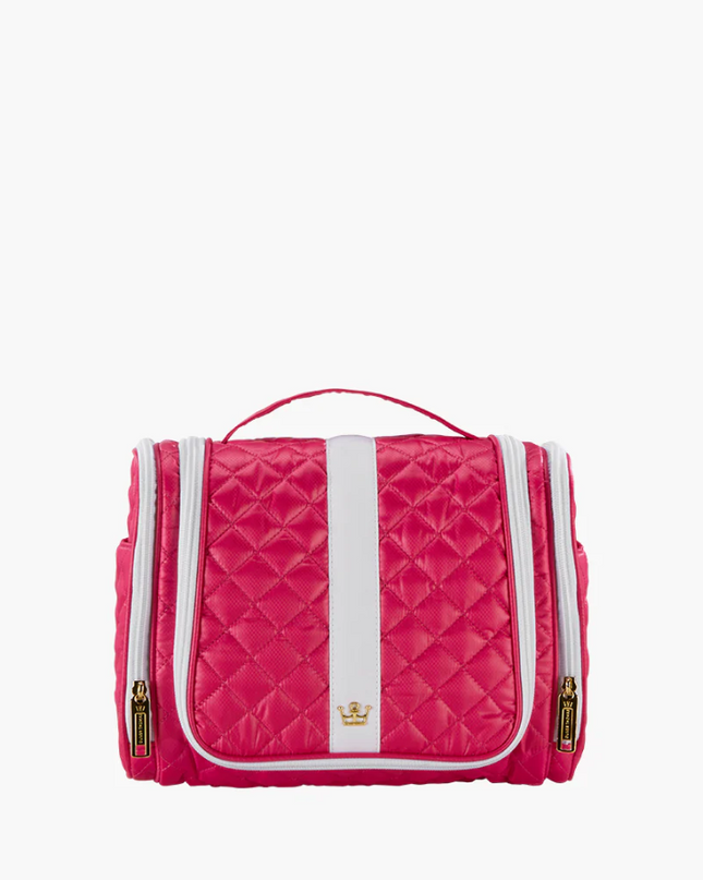 Oliver Thomas Hanging Travel Organizer Bright Rose Pink/White Stripe