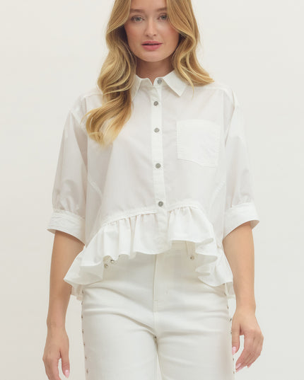 All Yours Ruffled Blouse Tops in S at Wrapsody