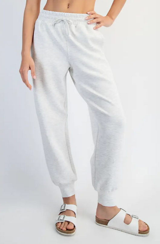 Modal Light Grey Jogger Pants Activewear in S at Wrapsody