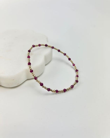 Enewton Sincerity 3mm Bracelet - Ruby Bracelets in  at Wrapsody