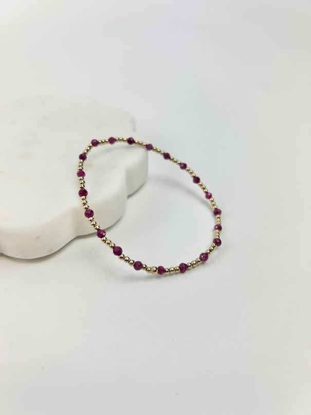 Enewton Sincerity 3mm Bracelet - Ruby Bracelets in  at Wrapsody