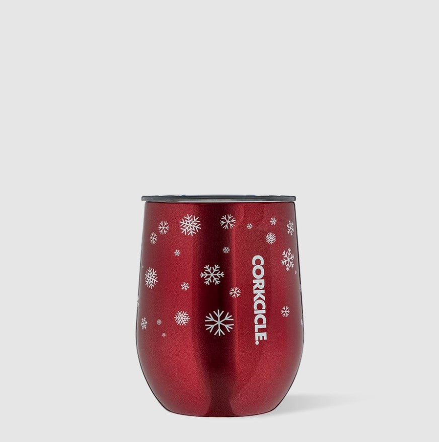 Corkcicle Stemless Wine 12oz Drinkware in Snowfall Red at Wrapsody