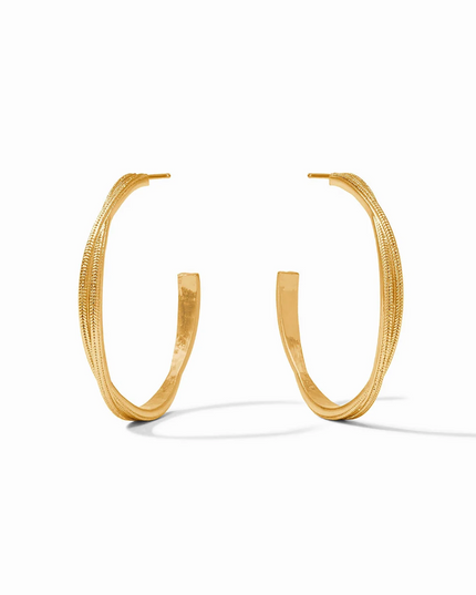 Julie Vos Cheval Twist Hoop - Medium Earrings in  at Wrapsody