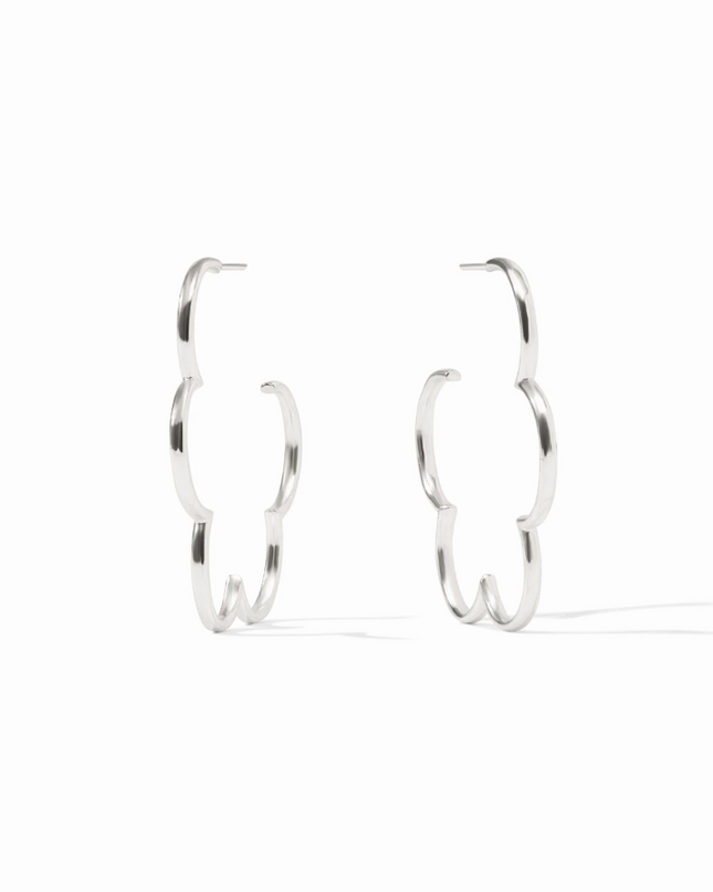 Julie Vos Gardenia Hoop Medium in Silver in at Wrapsody