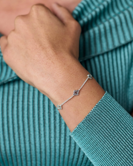 JV Florentine Delicate Bracelet Silver Bracelets in at Wrapsody