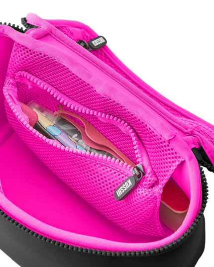 Neoprene Train Case Black/Pink Small Travel Accessories in at Wrapsody