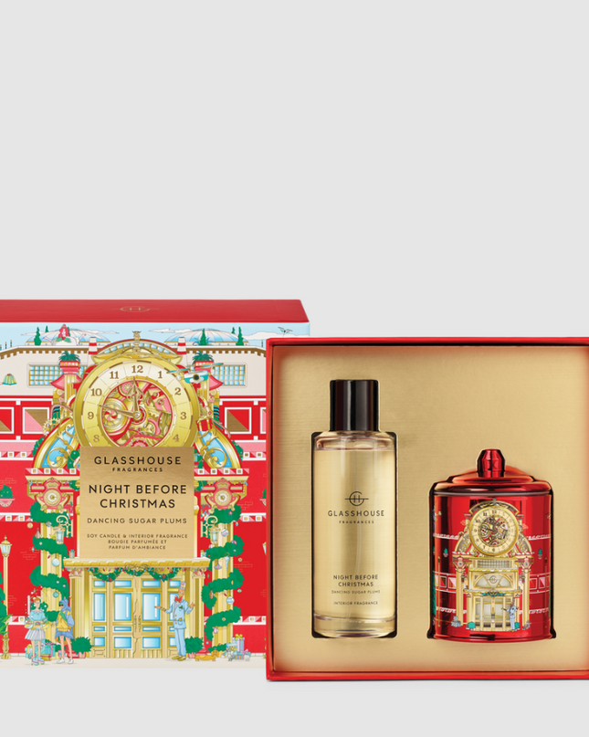 Glasshouse Interior Fragrance/Candle Gift Set Night Before Christmas Scents in at Wrapsody