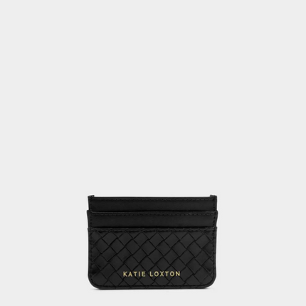 Nova Cardholder in Woven Texture Black Wallets in at Wrapsody