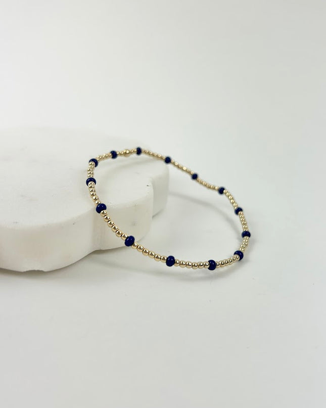 Beaded Blondes Poppi Dainty Navy Bracelet Bracelets in at Wrapsody