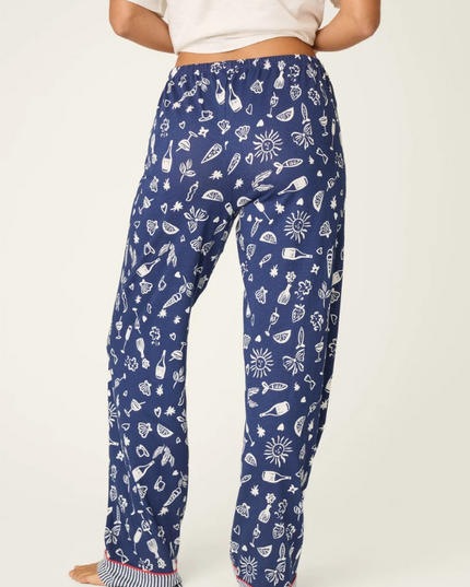 PJ Salvage Playful Prints Navy Pants Loungewear in at Wrapsody