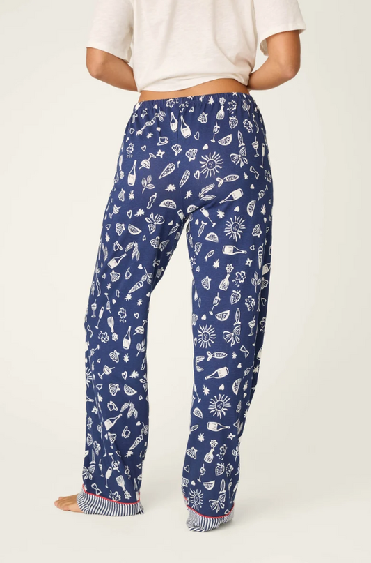 PJ Salvage Playful Prints Navy Pants Loungewear in at Wrapsody