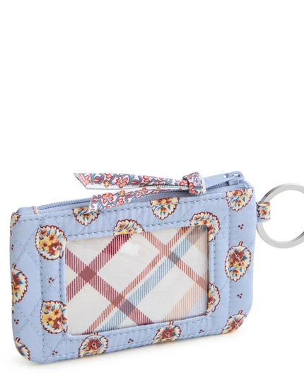 Vera Bradley Blue Leaf Zip ID Case