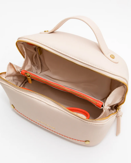 Roma Foldout Toiletry Case Ivory Travel Accessories in at Wrapsody