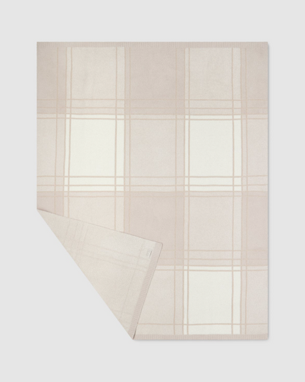 Barefoot Dreams CozyChic Buffalo Plaid Stone Throw Blankets & Throws in at Wrapsody