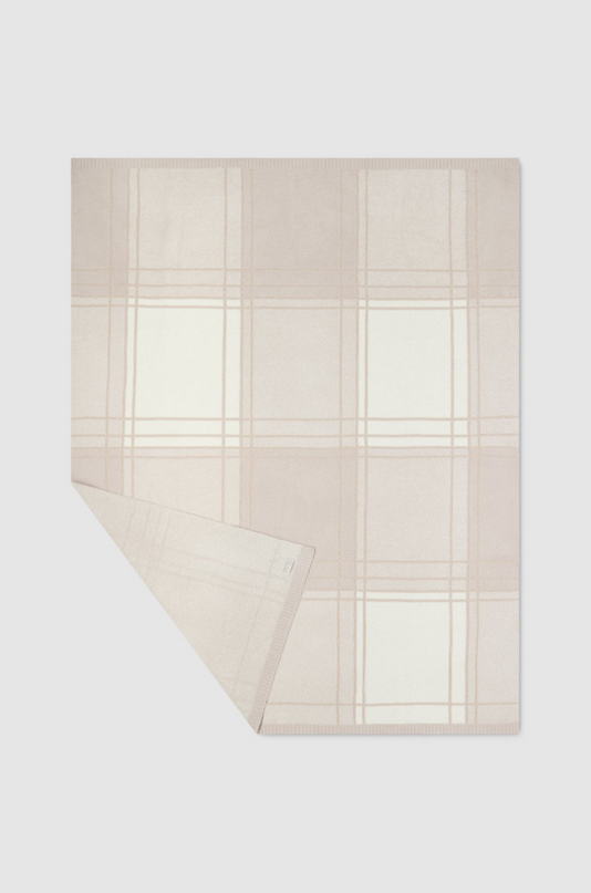 Barefoot Dreams CozyChic Buffalo Plaid Stone Throw Blankets & Throws in at Wrapsody