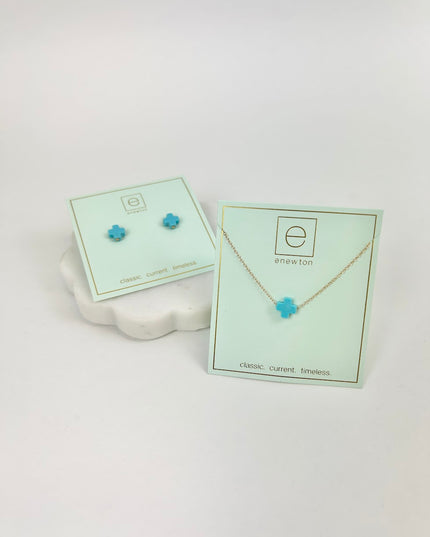 Enewton Signature Cross Turquoise Stud/Necklace Duo Earrings in at Wrapsody