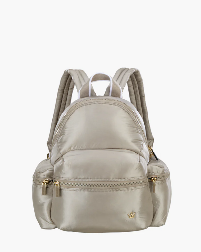 Oliver Thomas Mega Fluff Large Backpack - Dark Grey Taupe Backpacks in  at Wrapsody