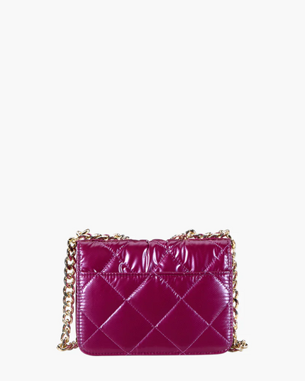 Oliver Thomas Maxed Out Wallet on a Chain - Raspberry Pink Metallic Handbags in  at Wrapsody