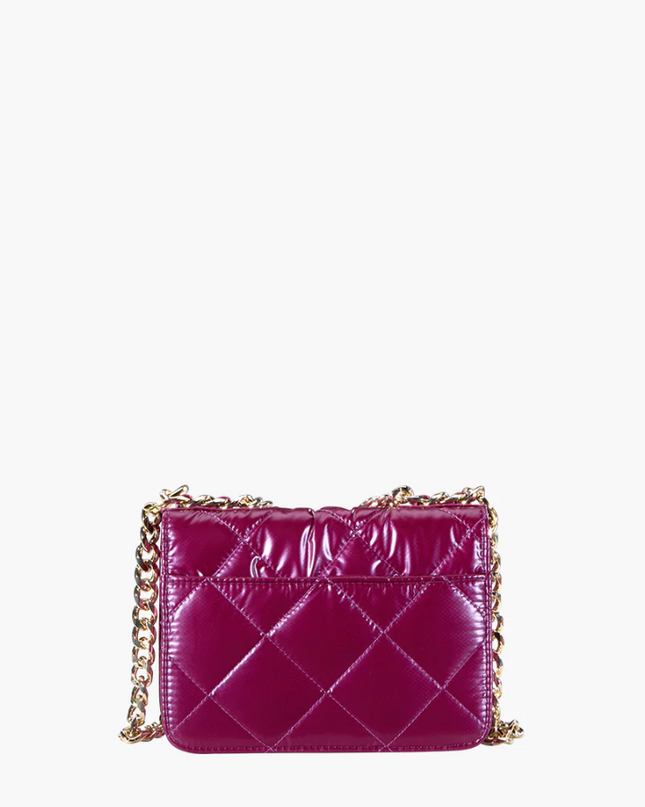 Oliver Thomas Maxed Out Wallet on a Chain - Raspberry Pink Metallic Handbags in  at Wrapsody