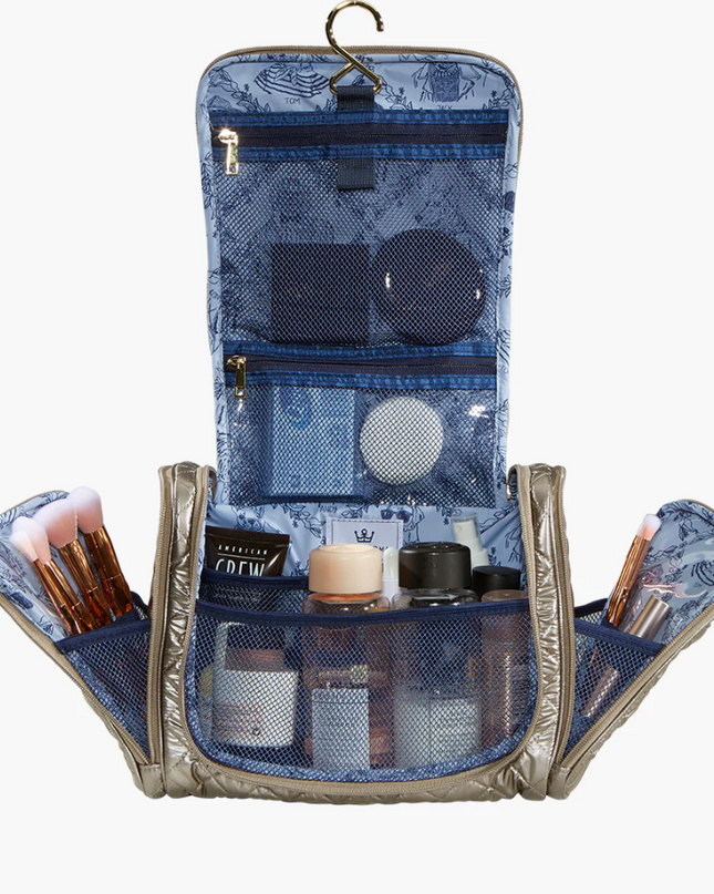 Oliver Thomas Hanging Travel Organizer Denim Floral Travel Accessories in at Wrapsody