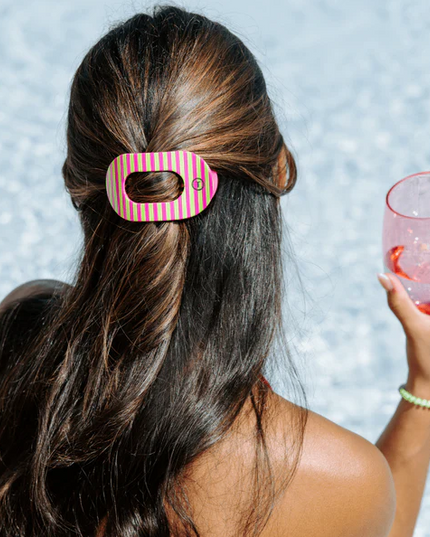 Teleties Summer Crush Round Flat Clip Small Hair Accessories in at Wrapsody