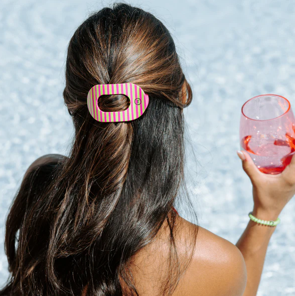 Teleties Summer Crush Round Flat Clip Small Hair Accessories in at Wrapsody