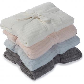 Barefoot Dreams CozyChic Ribbed Baby Blanket Blankets & Throws in Pewter at Wrapsody