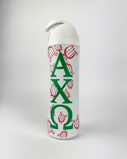Sorority Flip-Top Water Bottle Greek in Alpha Chi Omega at Wrapsody