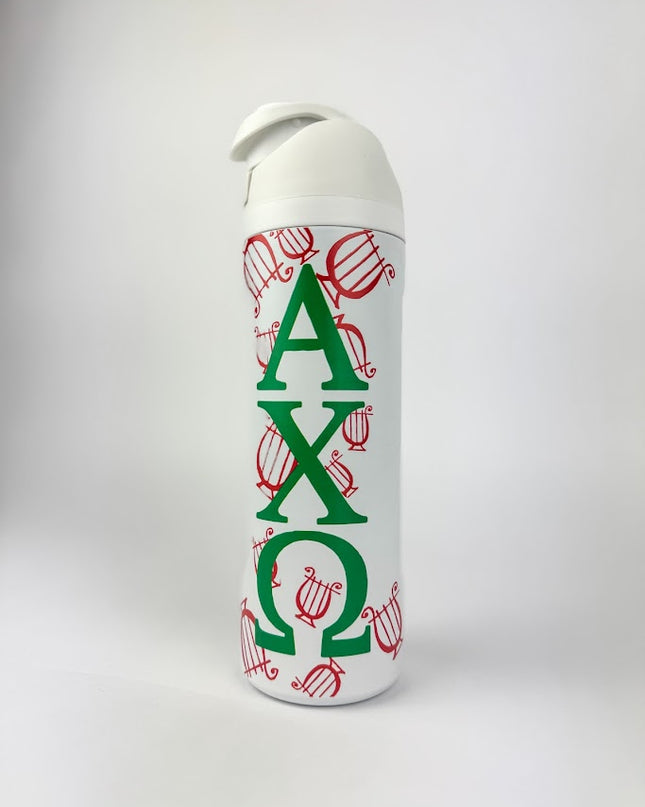 Sorority Flip-Top Water Bottle Greek in Alpha Chi Omega at Wrapsody