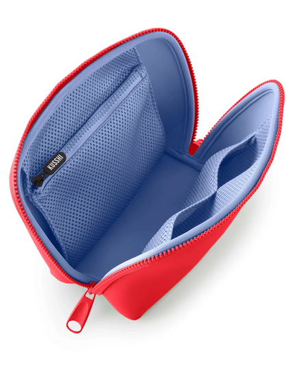 Neoprene Makeup Bag Coral Red