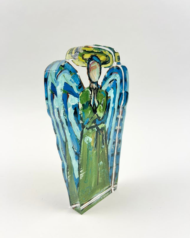 Heavenly Angel Male Acrylic Block Home Decor in  at Wrapsody