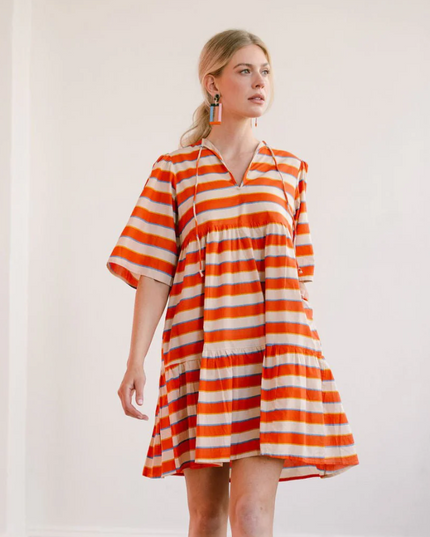 Bondi Hidalgo Stripe Dress Dresses in S at Wrapsody