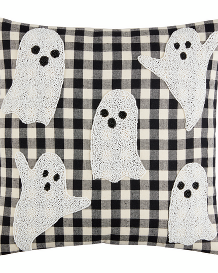 Beaded Ghost Pillow Pillows in  at Wrapsody