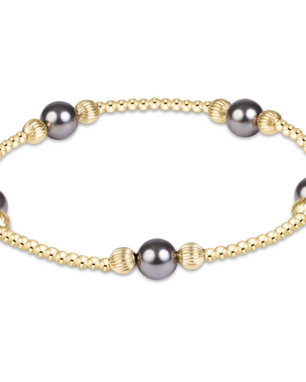 Enewton Purpose Dignity 6mm Bracelet Dark Grey Pearl