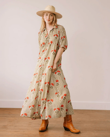 Oasis Wavy Stripe Maxi Dress