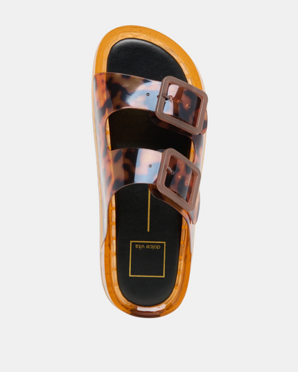 Julio Vinyl Tortoise Sandals Shoes in at Wrapsody