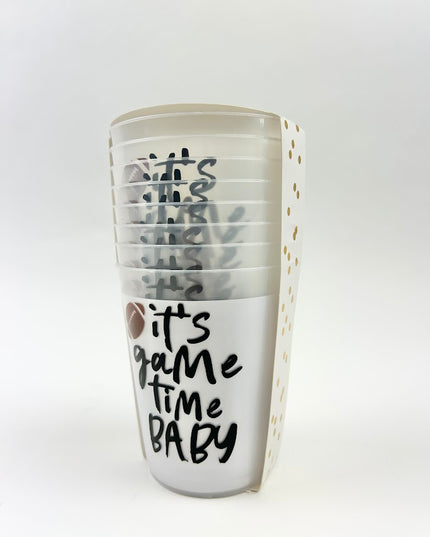 It's Game Time Party Cups - Set of 8 Drinkware in  at Wrapsody