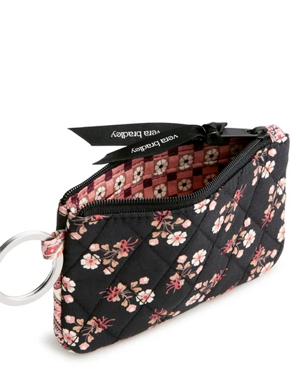 Vera Bradley Melissa Ditsy Breakaway Lanyard Zip ID Pouch