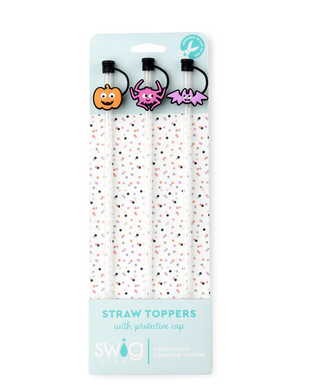 Swig Straw Toppers Sweet & Spooky Set of 3 Drinkware in  at Wrapsody