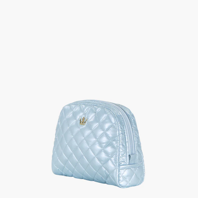 Oliver Thomas KST Cosmetic Medium Sky Blue Metallic Travel Accessories in at Wrapsody