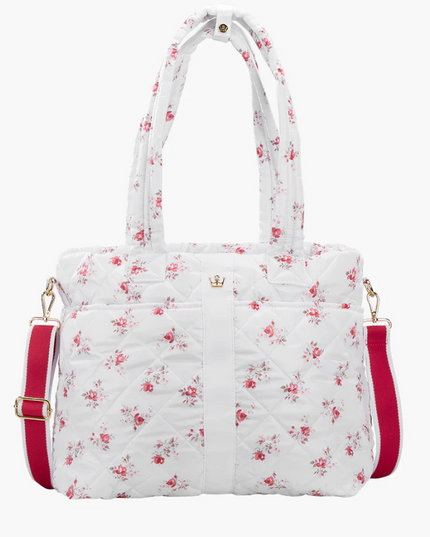 Oliver Thomas Wanderlust Tote White Rose Print/White Stripe Totes in at Wrapsody