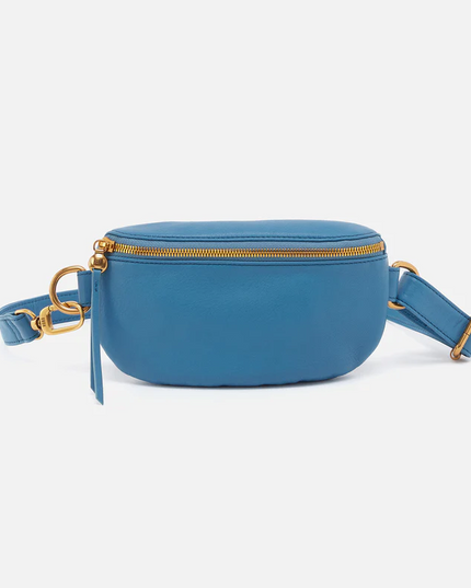 Hobo Fern Belt Bag in Dusty Blue Handbags in  at Wrapsody