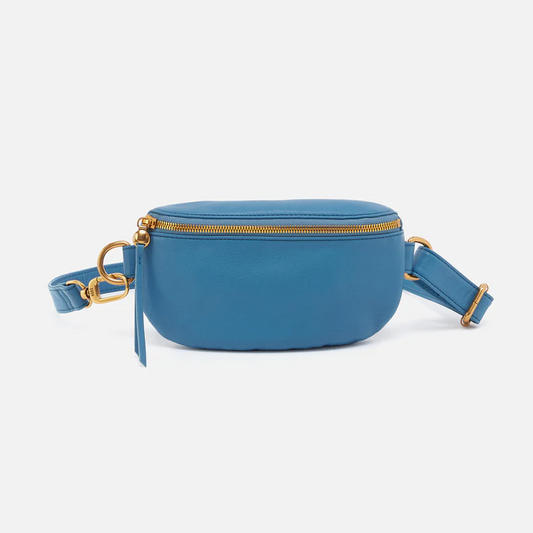 Hobo Fern Belt Bag in Dusty Blue Handbags in  at Wrapsody