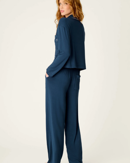 PJ Salvage Soiree Dreams Navy Set Loungewear in at Wrapsody