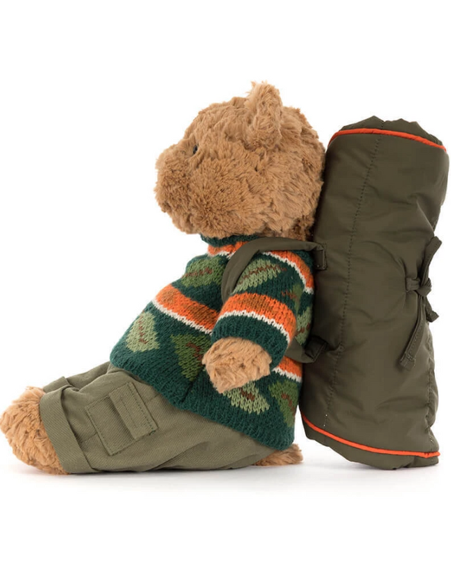 Jellycat Bartholomew Bear Hiking Soft Toys in at Wrapsody