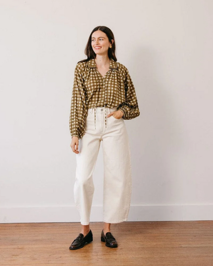 Willa Painted Gingham Blouse