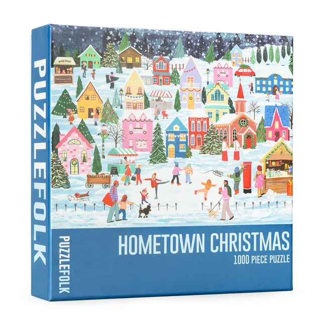 Hometown Christmas Holiday Puzzle 1000 Pieces Fun & Games in at Wrapsody
